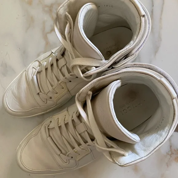Mens gucci high top leather shoes